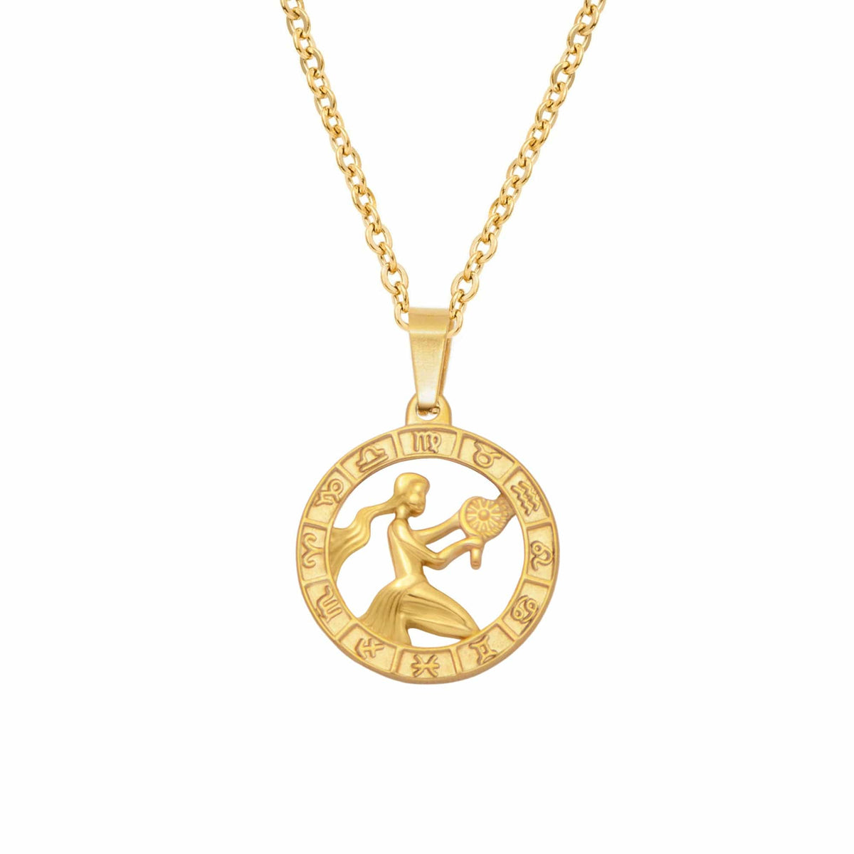 Urbanti Stainless Steel Classic Zodiac Necklace