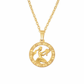 Urbanti Stainless Steel Classic Zodiac Necklace