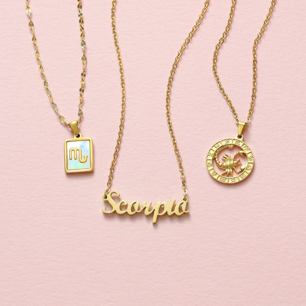 Urbanti Stainless Steel Classic Zodiac Necklace