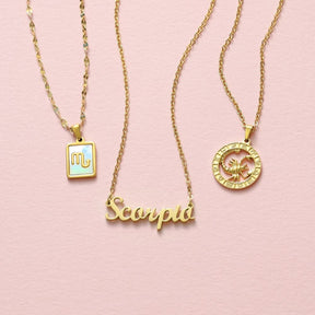 Urbanti Stainless Steel Classic Zodiac Necklace