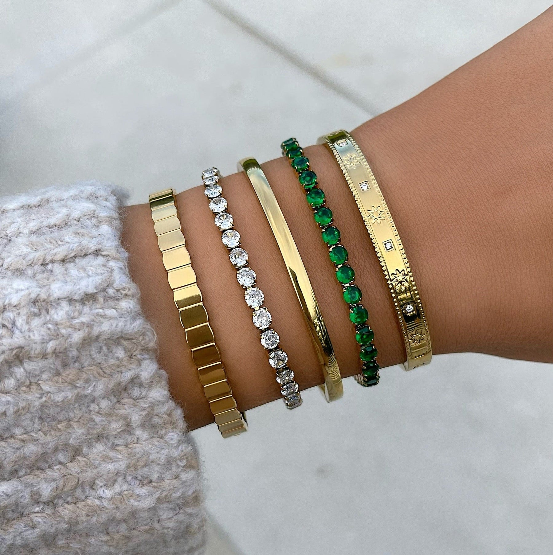 Urbanti Stainless Steel Cloud Bracelet Gold