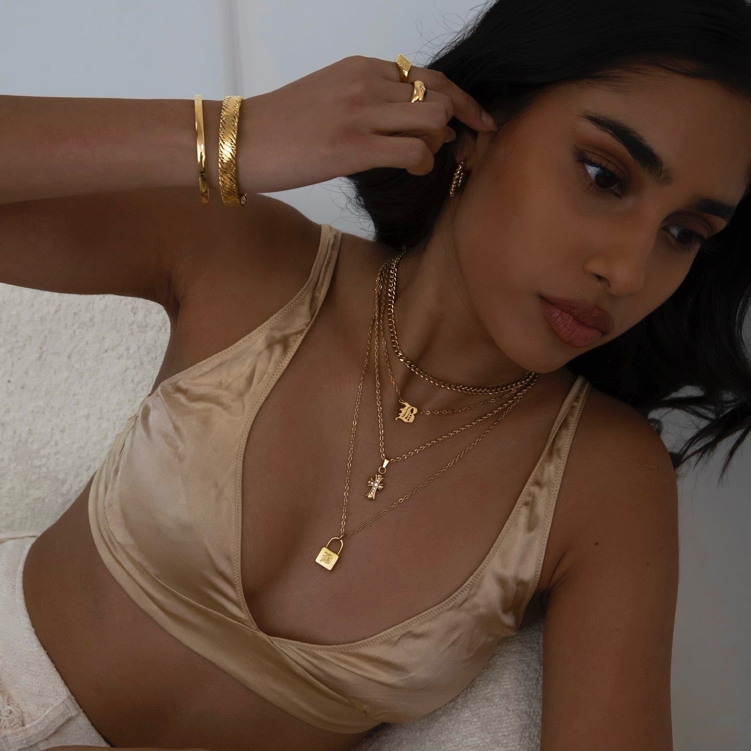 Urbanti Stainless Steel Cloud Bracelet Gold