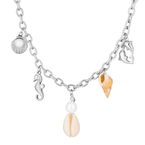 Urbanti Stainless Steel Coast Pearl Necklace