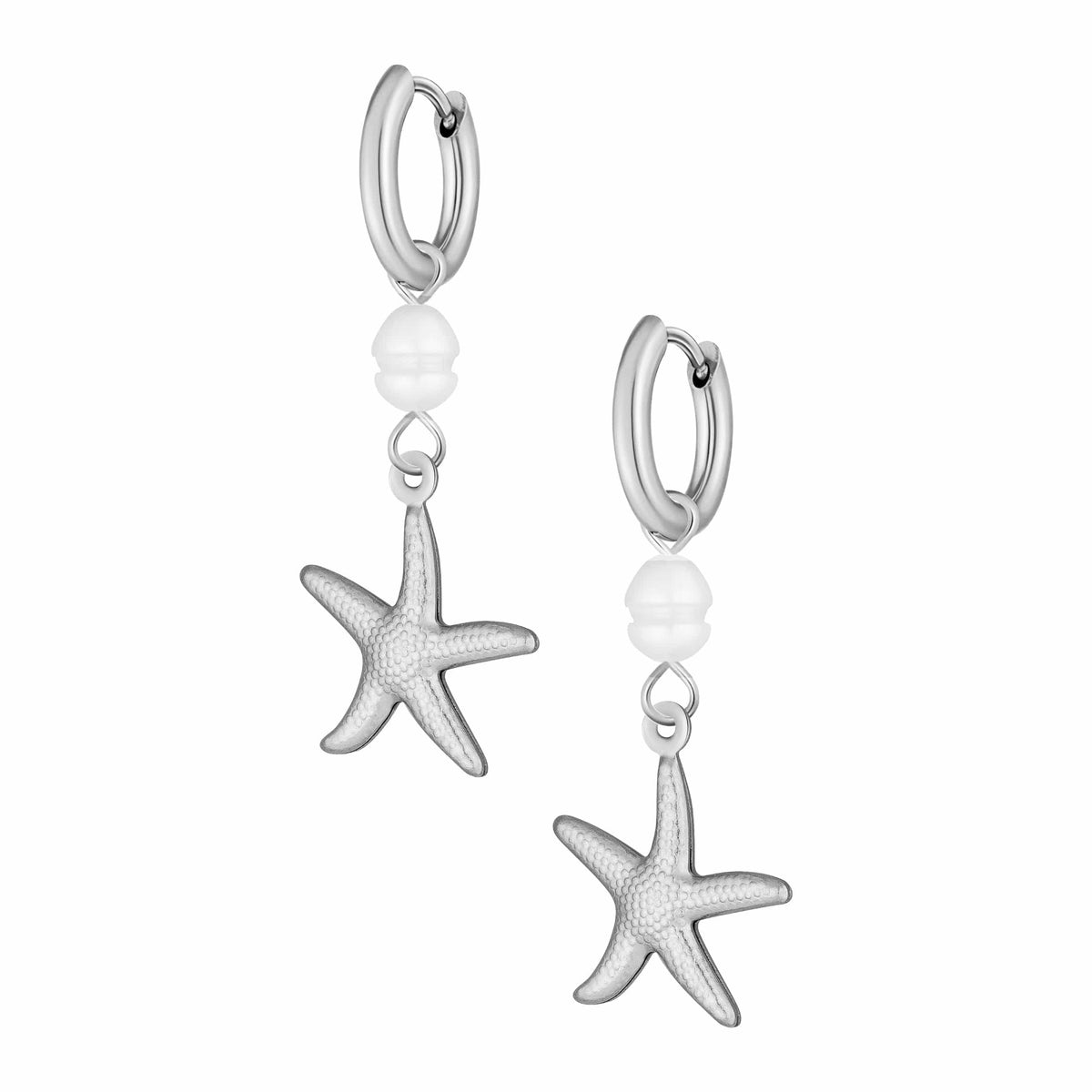 Urbanti Stainless Steel Colleen Starfish Hoop Earrings