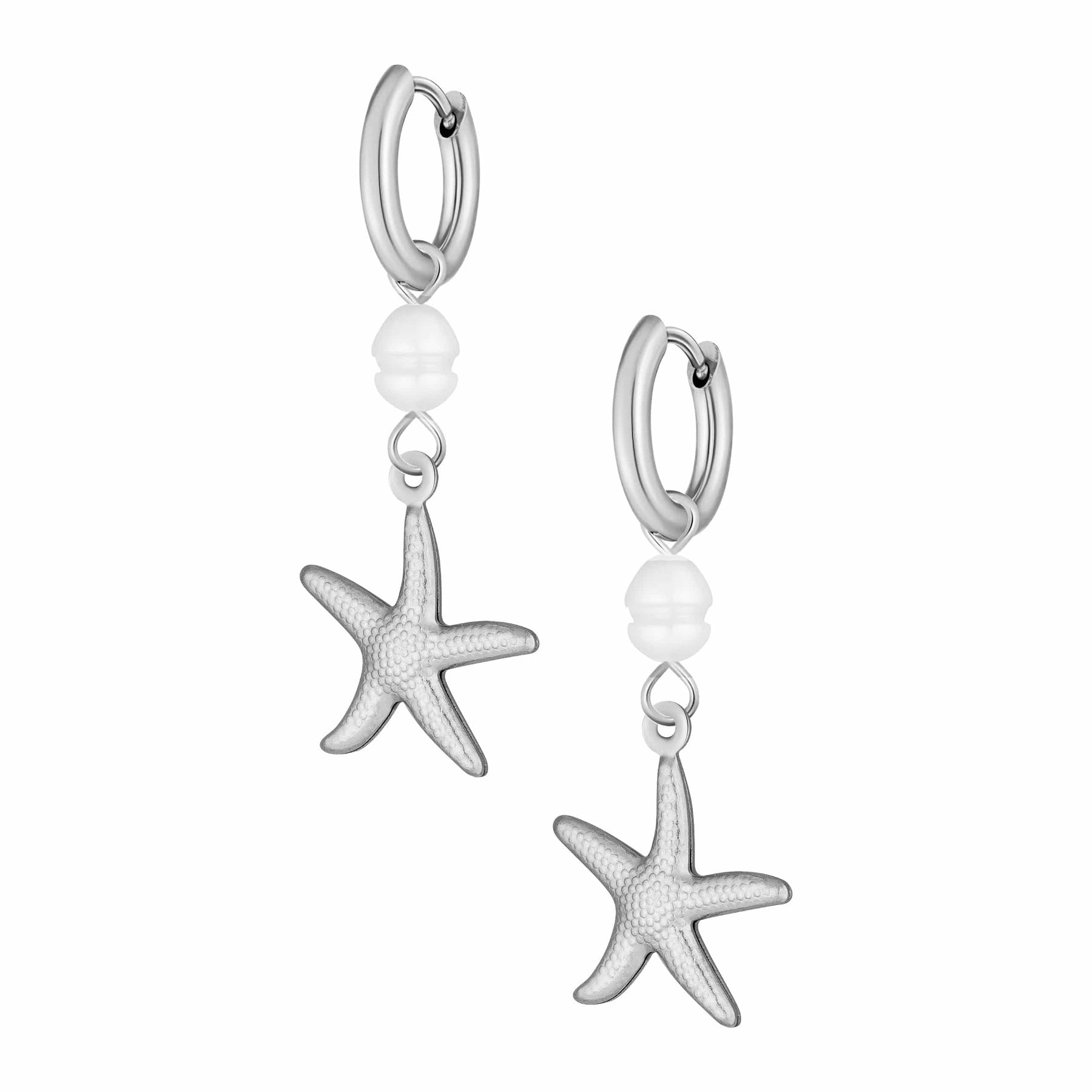 Urbanti Stainless Steel Colleen Starfish Hoop Earrings