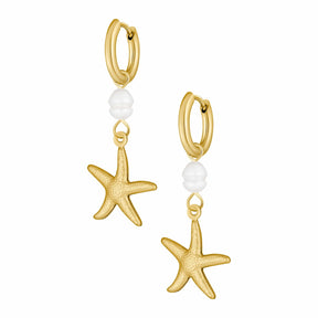 Urbanti Stainless Steel Colleen Starfish Hoop Earrings