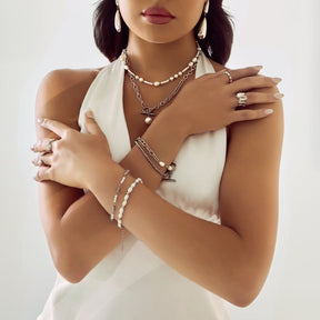 Urbanti Stainless Steel Cosmo Pearl Bracelet