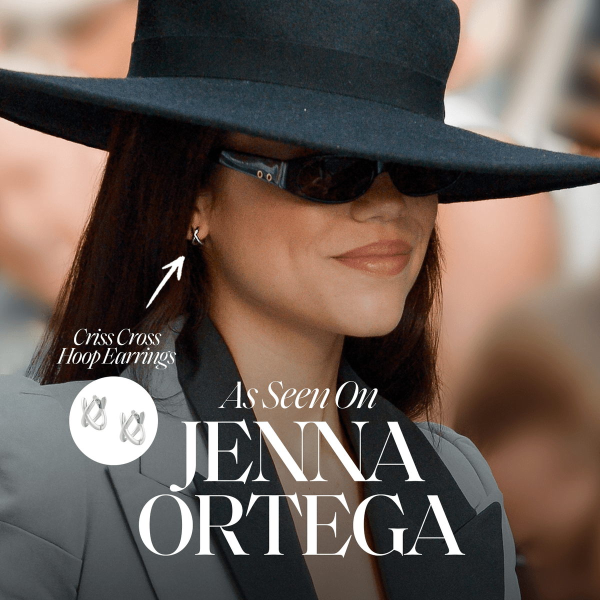 Urbanti Stainless Steel Criss Cross Hoop Earrings