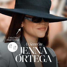 Urbanti Stainless Steel Criss Cross Hoop Earrings