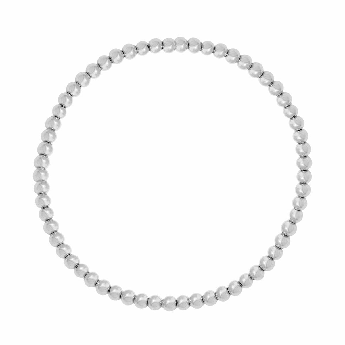 Urbanti Stainless Steel Gloria Beaded Bracelet Silver