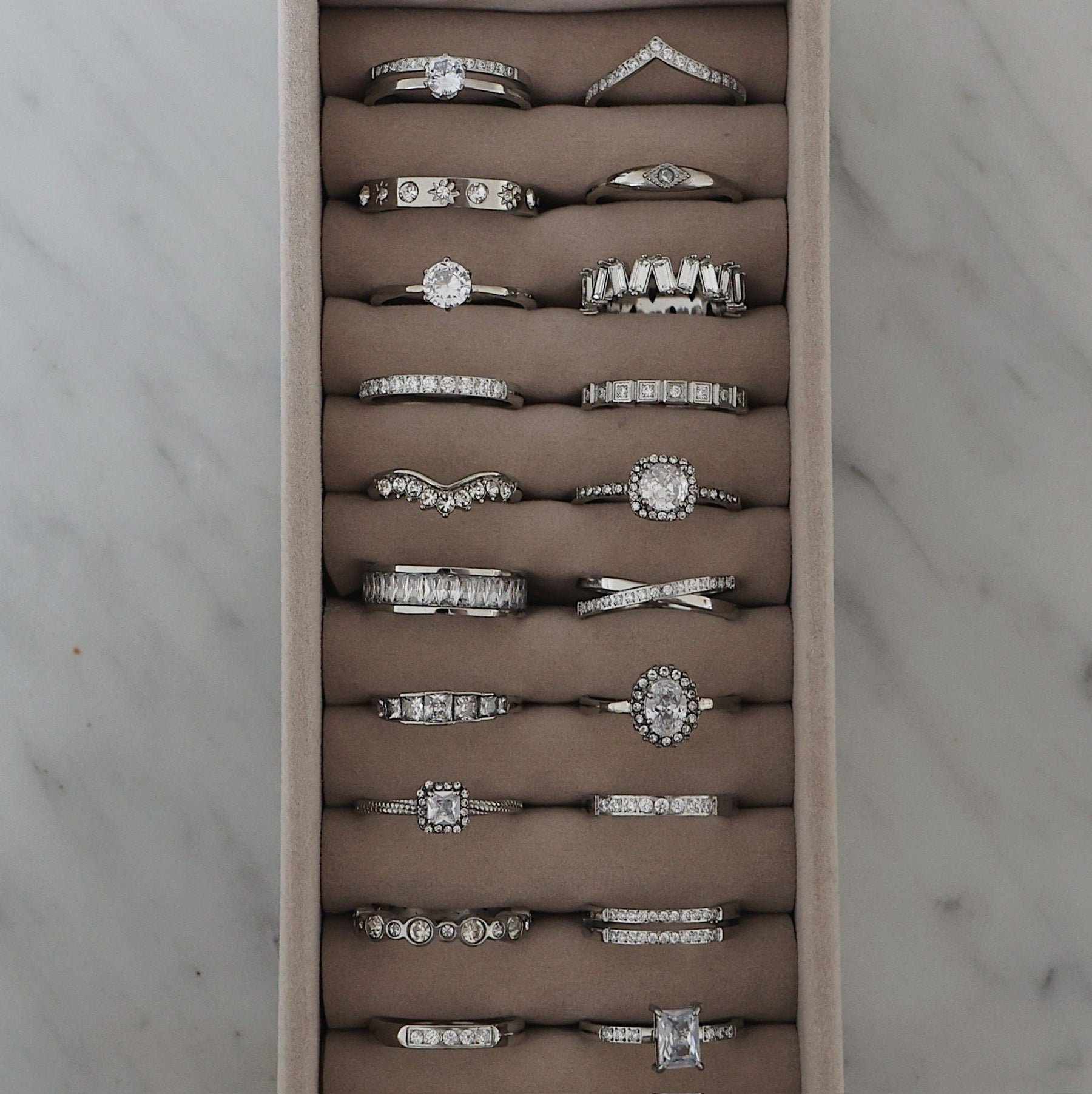 Urbanti Stainless Steel Crystal Ring