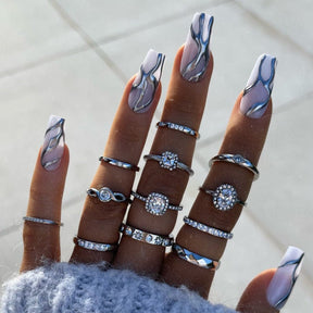 Urbanti Stainless Steel Crystal Ring