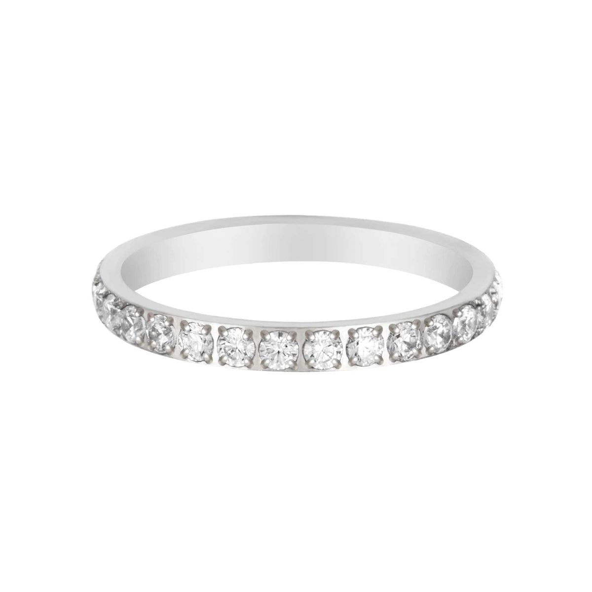 Urbanti Stainless Steel Crystal Ring Silver / US 4 / UK H / EUR 46 / (xxsmall)