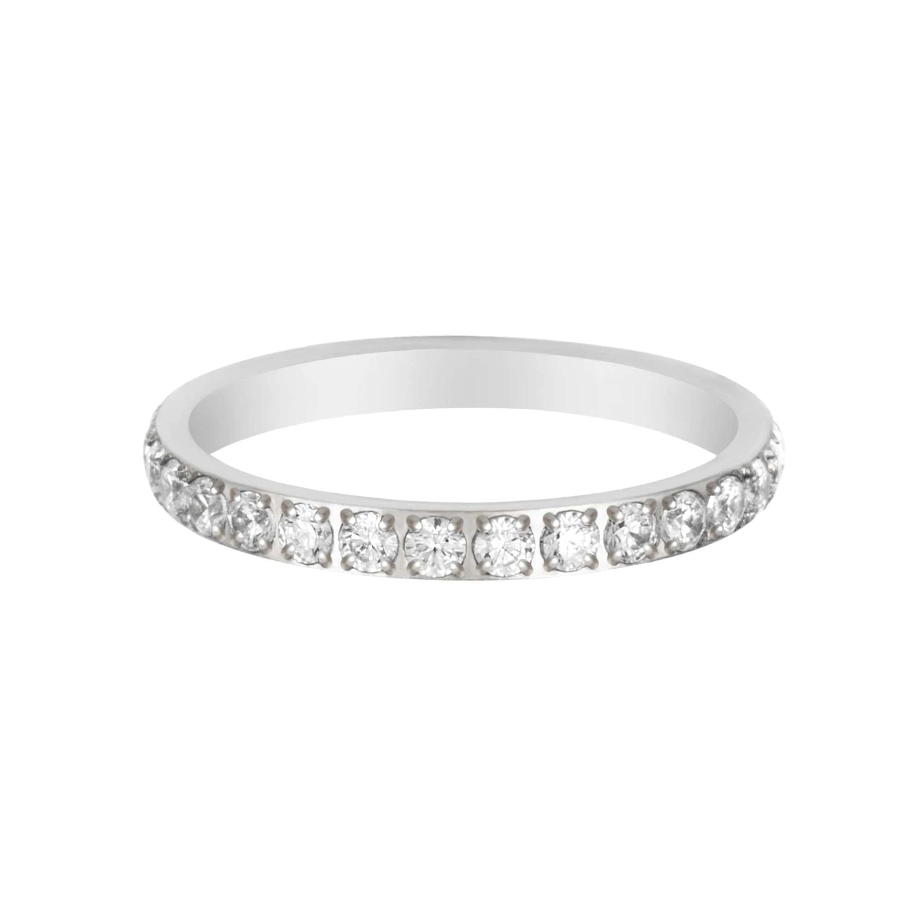 Urbanti Stainless Steel Crystal Ring Silver / US 4 / UK H / EUR 46 / (xxsmall)