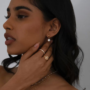 Urbanti Stainless Steel Crystal Ring