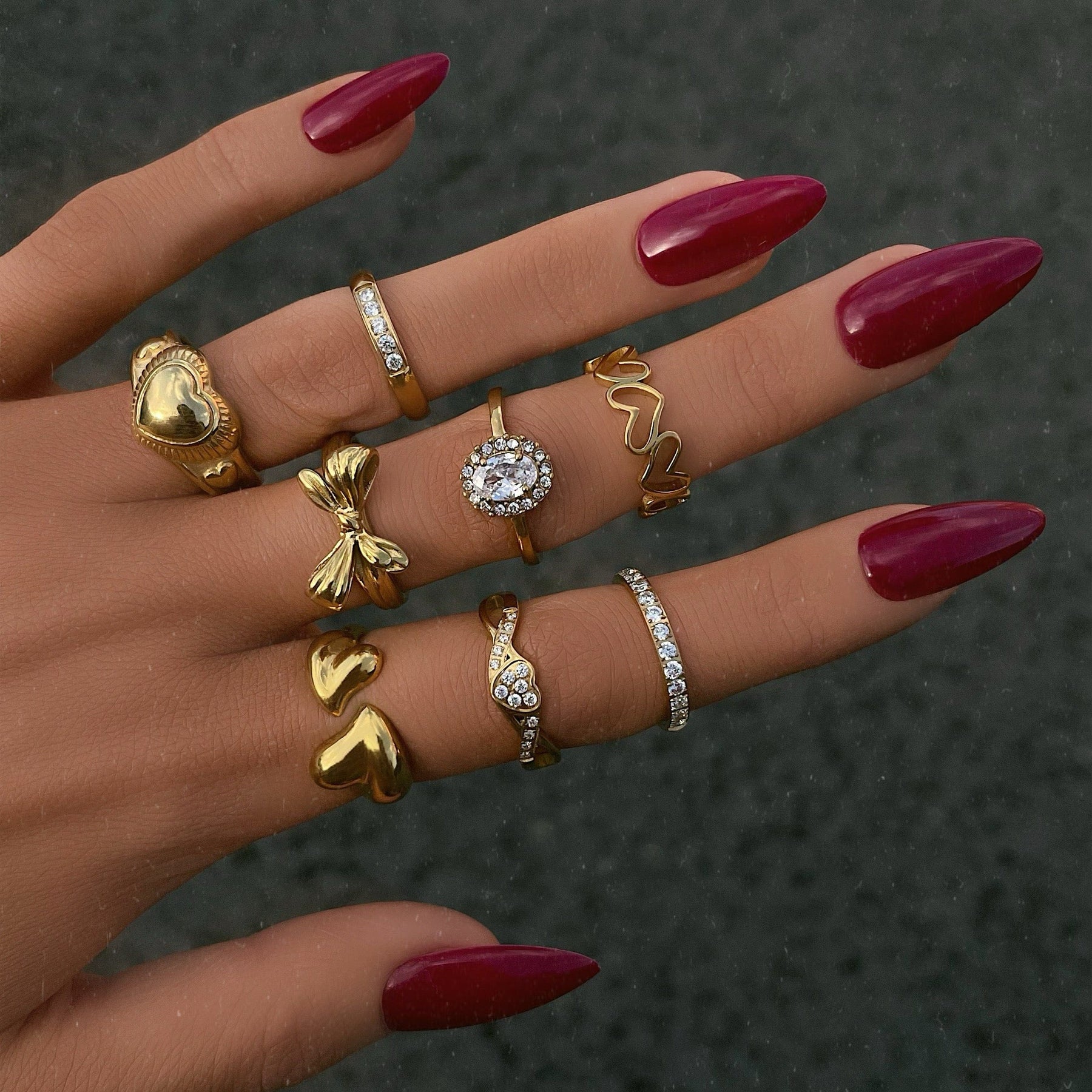 Urbanti Stainless Steel Crystal Ring