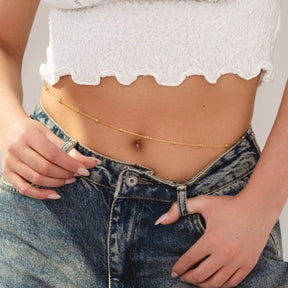 Urbanti Stainless Steel Dainty Ball Belly Chain