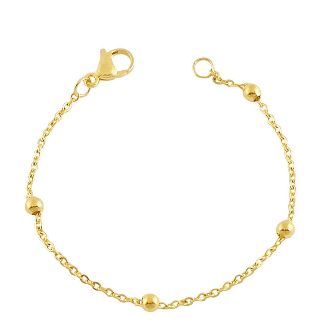 Urbanti Stainless Steel Dainty Ball Bracelet Gold / Small