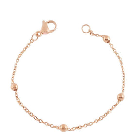 Urbanti Stainless Steel Dainty Ball Bracelet Rose Gold / Small
