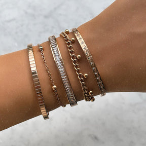 Urbanti Stainless Steel Dainty Ball Bracelet