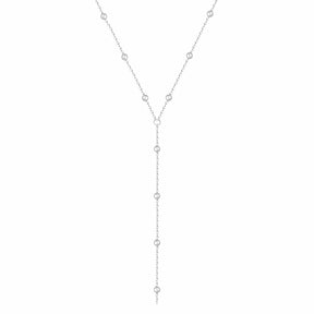 Urbanti Stainless Steel Dainty Ball Lariat Necklace