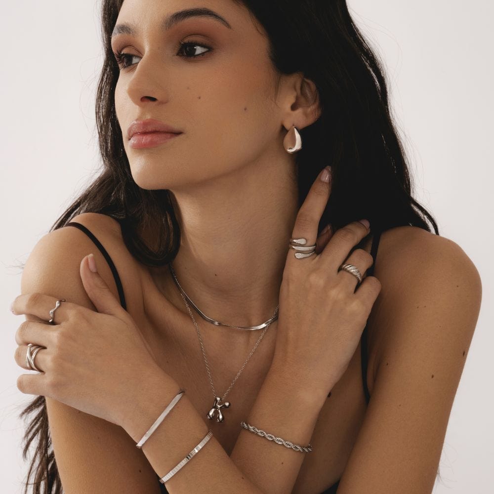 Urbanti Stainless Steel Dainty Herringbone Choker / Necklace