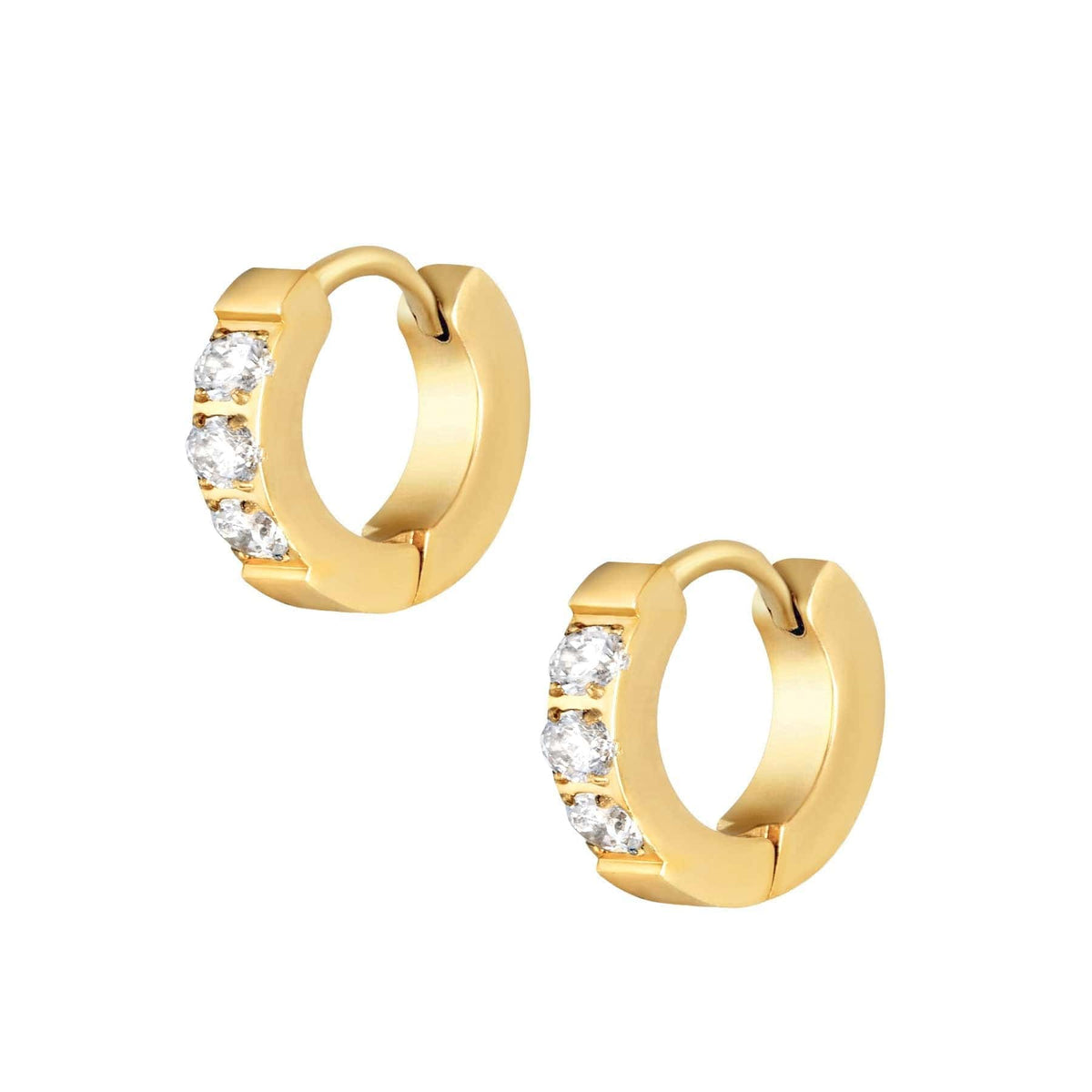Urbanti Stainless Steel Daphne Hoop Earrings Gold / Small