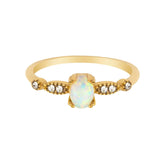Urbanti Stainless Steel Destiny Opal Ring Gold / US 6 / UK L / EUR 51 (small)