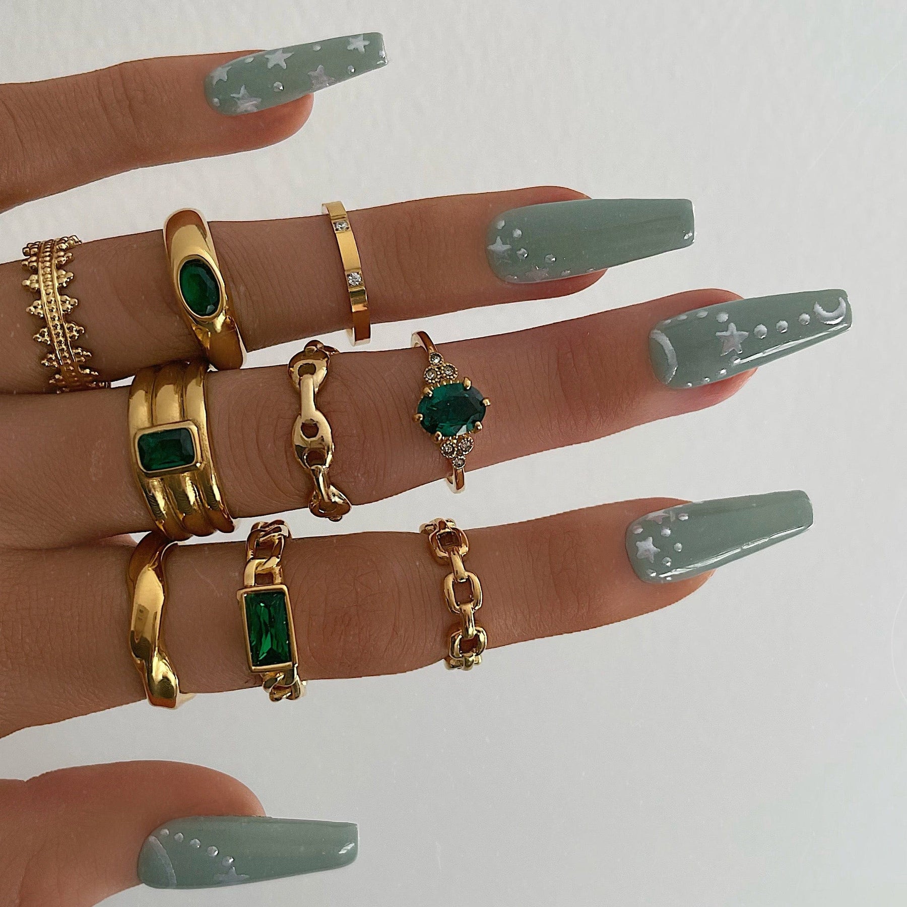 Urbanti Stainless Steel Devon Green Ring