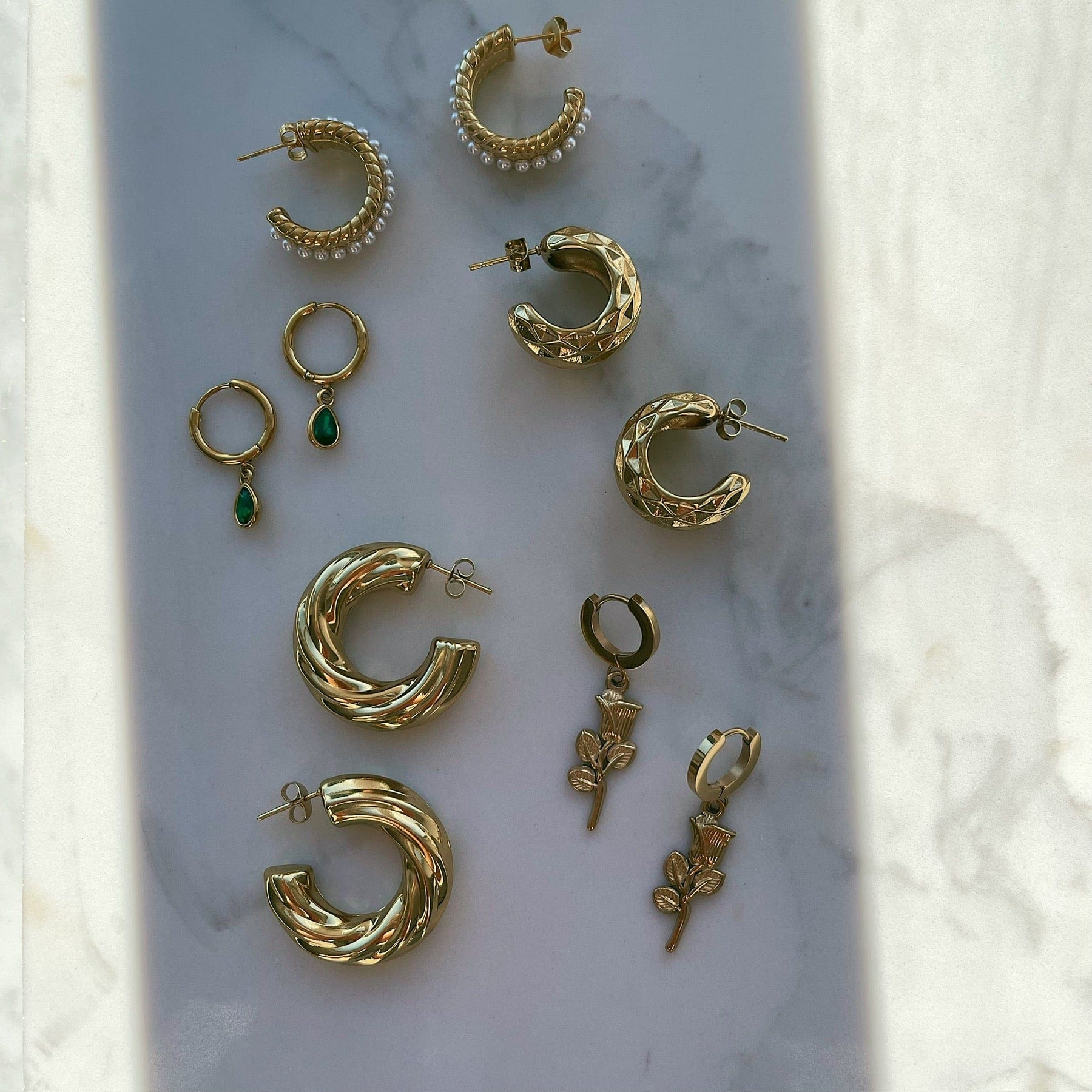 Urbanti Stainless Steel Dew Hoop Earrings