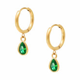 Urbanti Stainless Steel Dew Hoop Earrings Gold