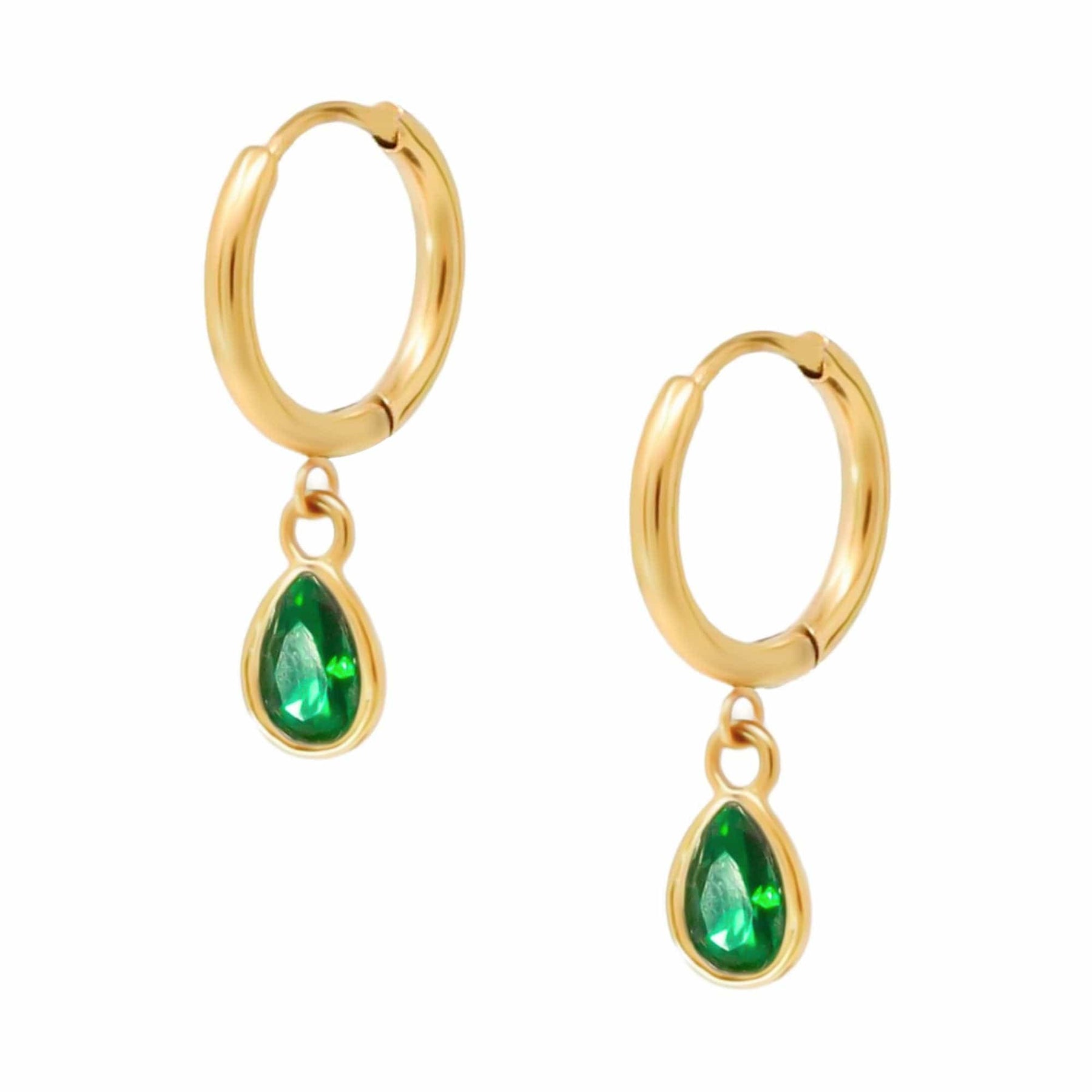 Urbanti Stainless Steel Dew Hoop Earrings Gold