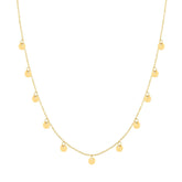 Urbanti Stainless Steel Disc Necklace Gold