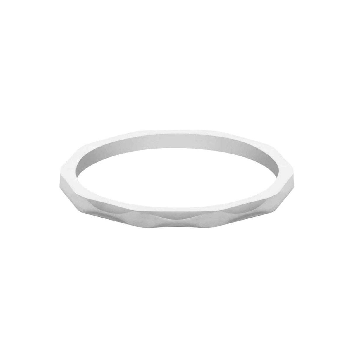 Urbanti Stainless Steel Disco Ring Silver / US 3 / UK F / EUR 44 / (midi)