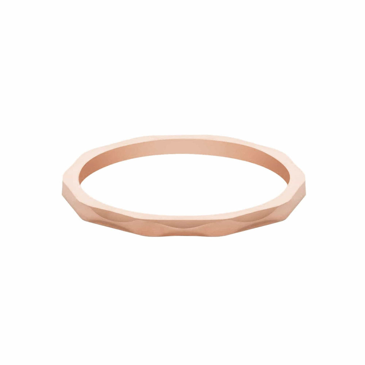 Urbanti Stainless Steel Disco Ring Rose Gold / US 3 / UK F / EUR 44 / (midi)