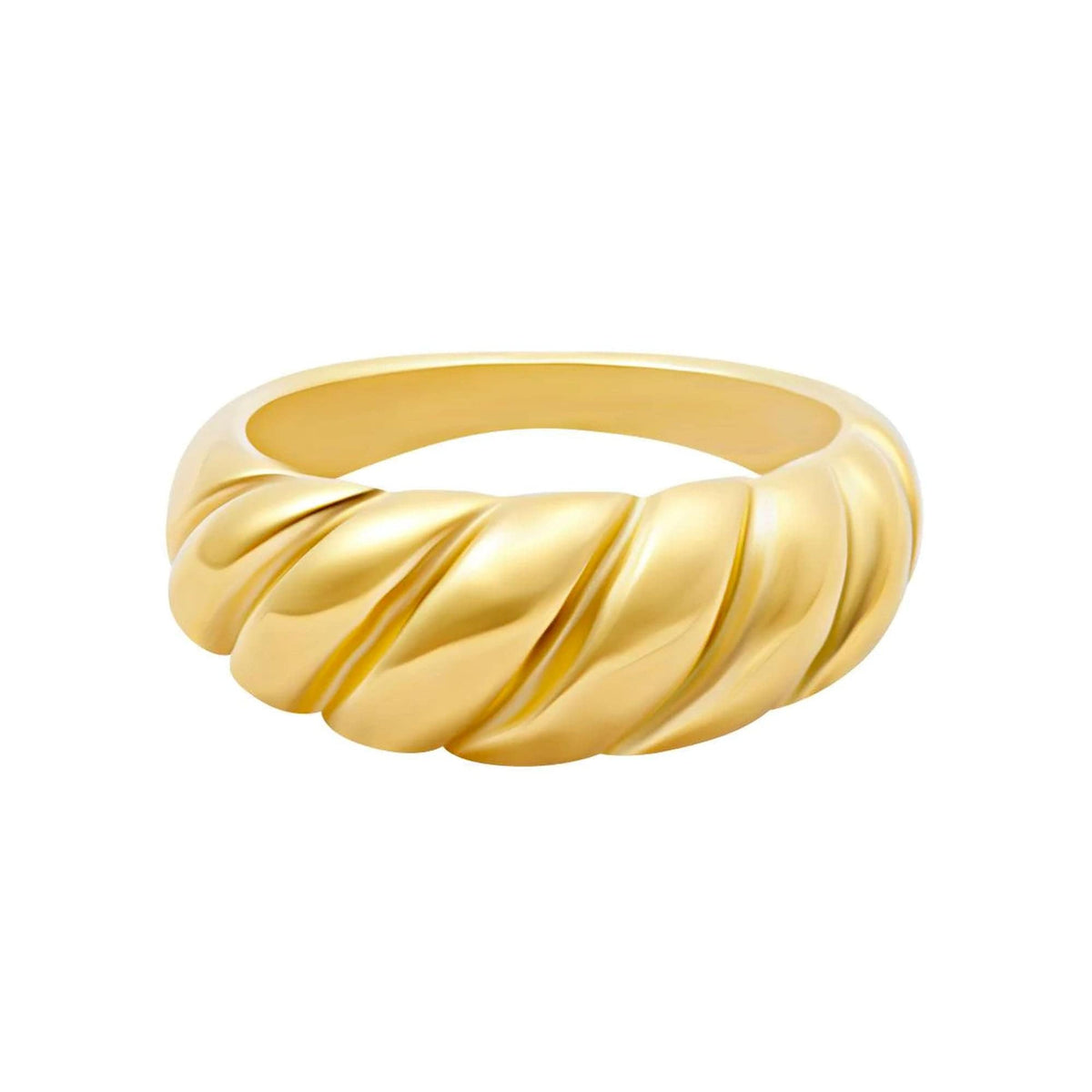 Urbanti Stainless Steel Dome Ring Gold / US 6 / UK L / EUR 51 (small)