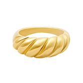 Urbanti Stainless Steel Dome Ring Gold / US 6 / UK L / EUR 51 (small)