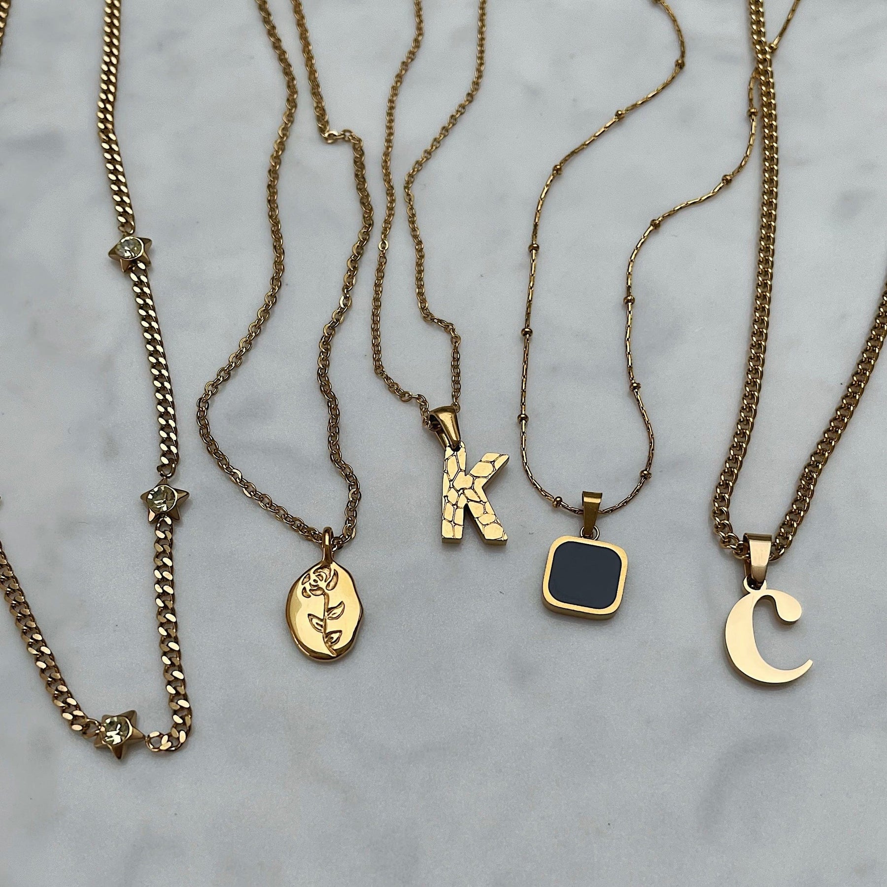 Urbanti Stainless Steel Dorothy Initial Necklace