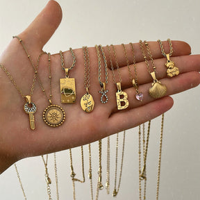 Urbanti Stainless Steel Dorothy Initial Necklace