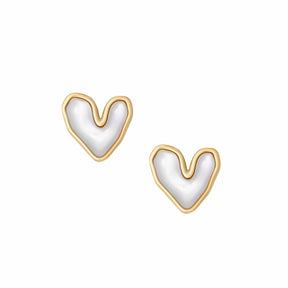 Urbanti Stainless Steel Je T'aime Stud Earrings