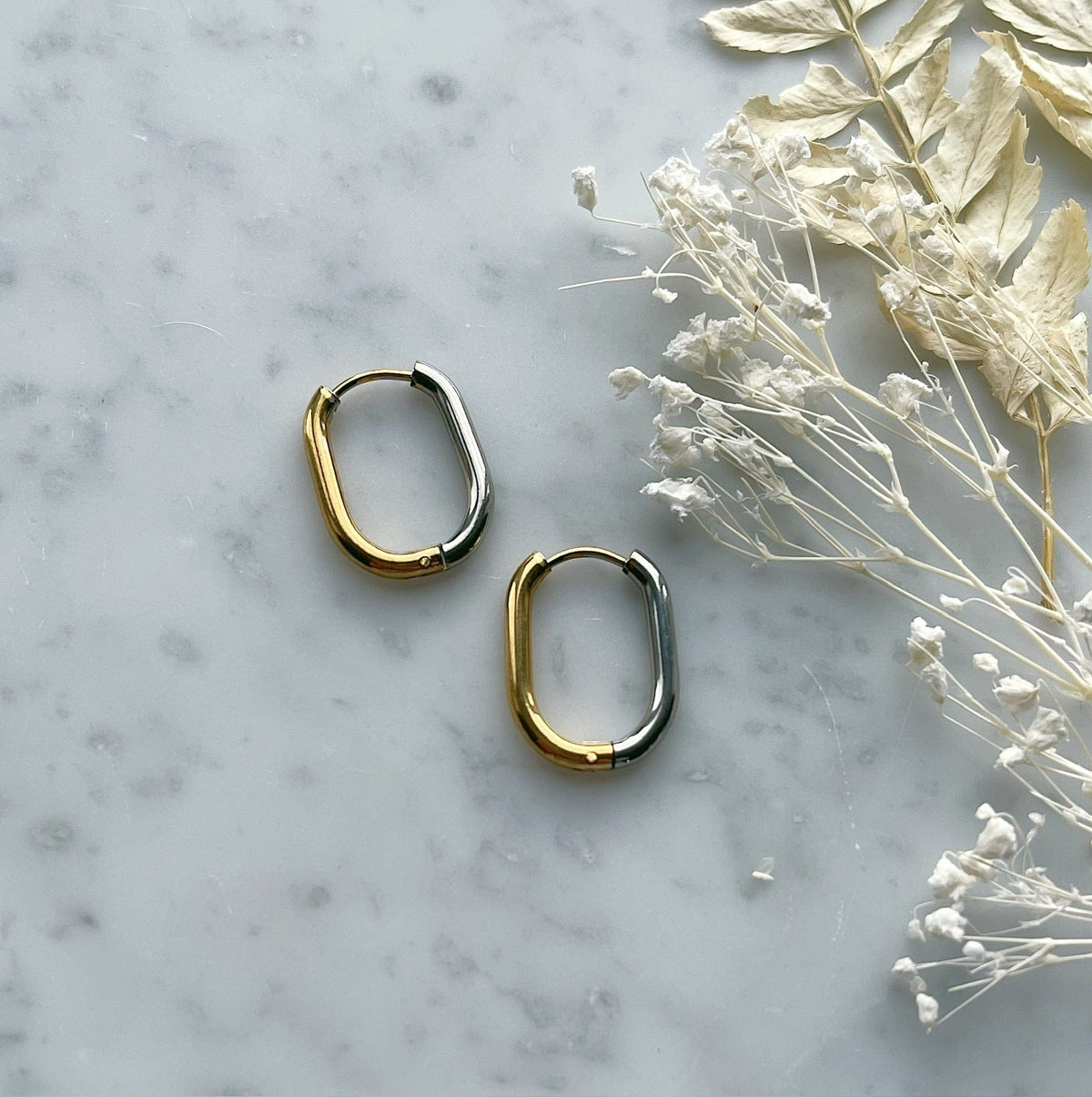 Urbanti Stainless Steel Echo Hoop Earrings