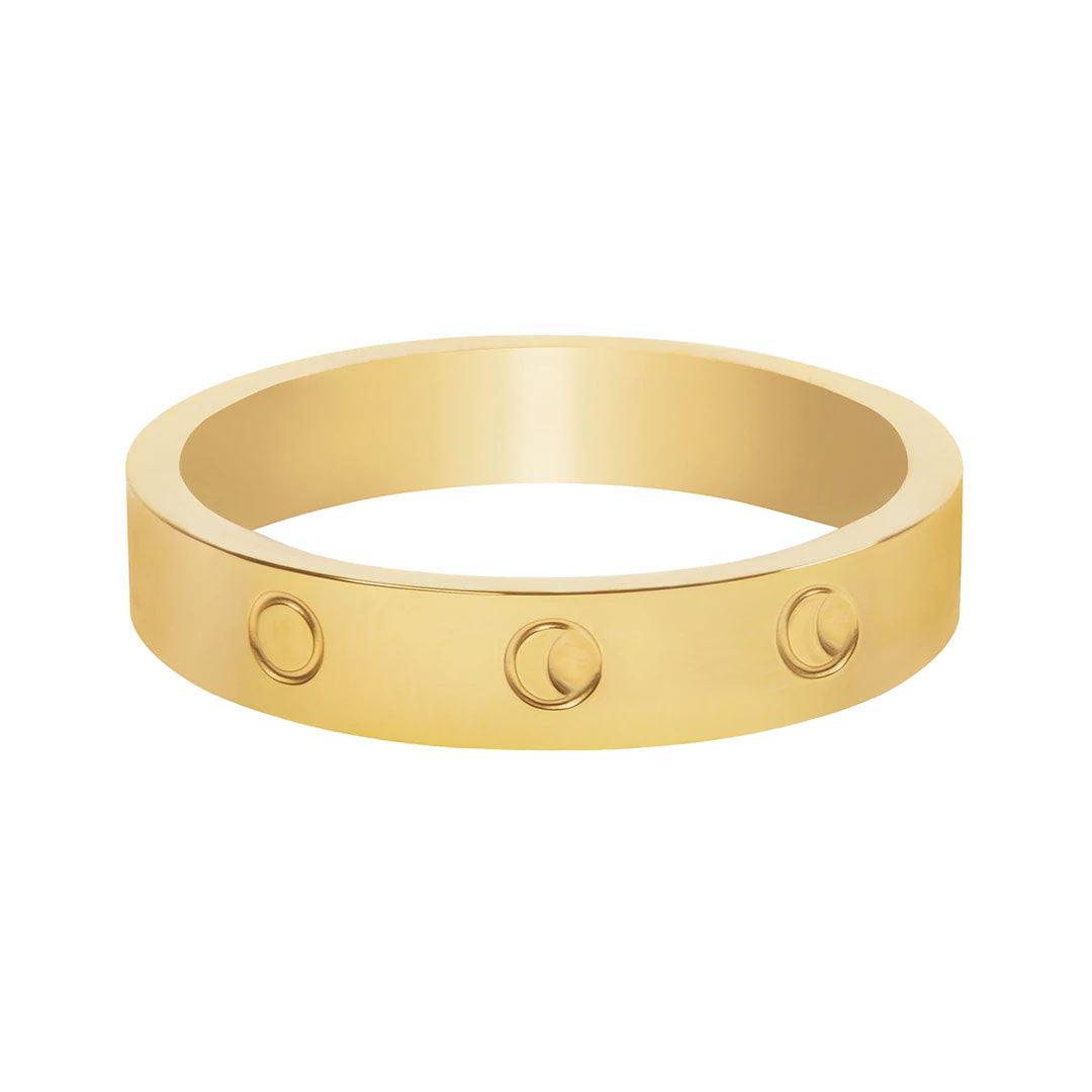 Urbanti Stainless Steel Eclipse Moon Ring