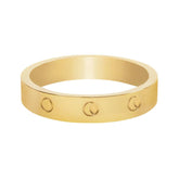 Urbanti Stainless Steel Eclipse Moon Ring