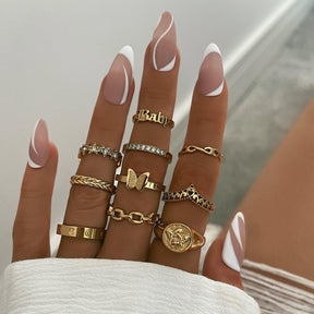 Urbanti Stainless Steel Eclipse Moon Ring