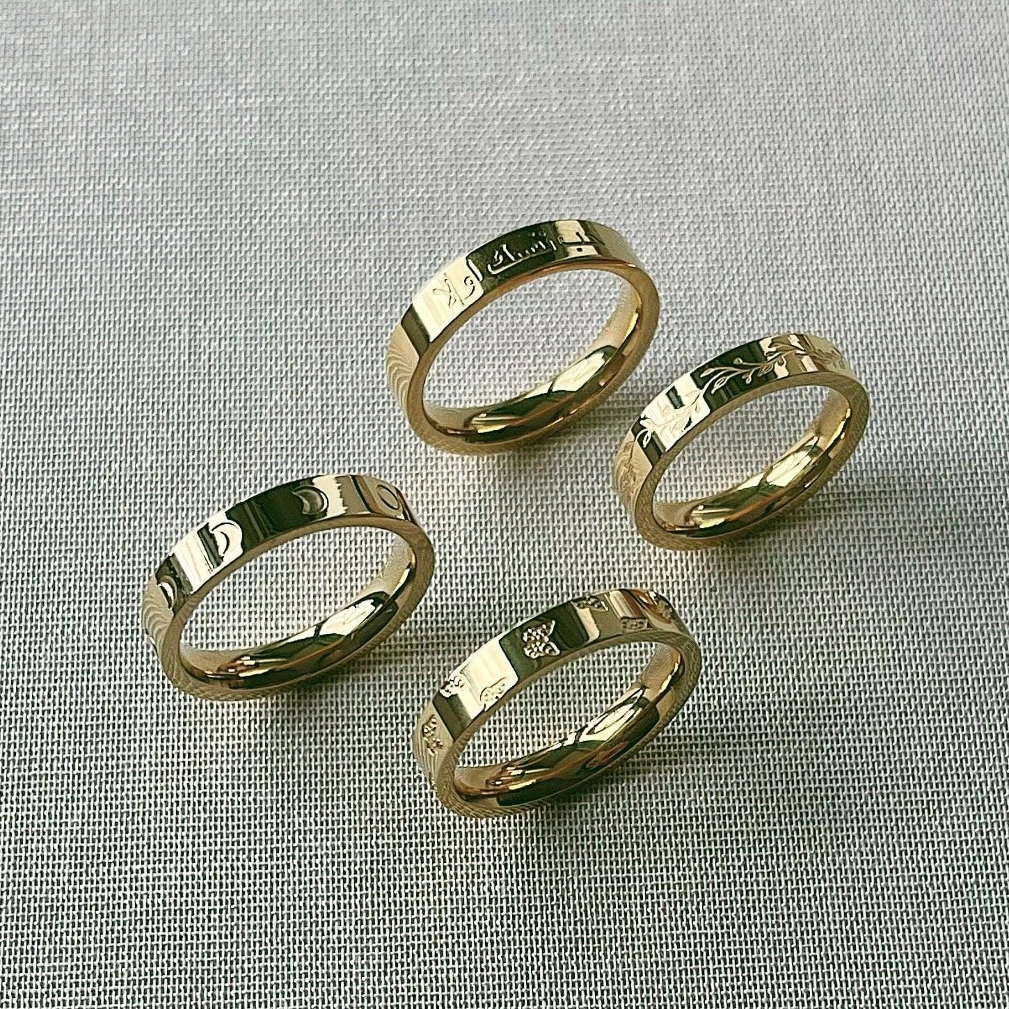 Urbanti Stainless Steel Eclipse Moon Ring