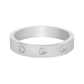 Urbanti Stainless Steel Eclipse Moon Ring Silver / US 4 / UK H / EUR 46 / (xxsmall)