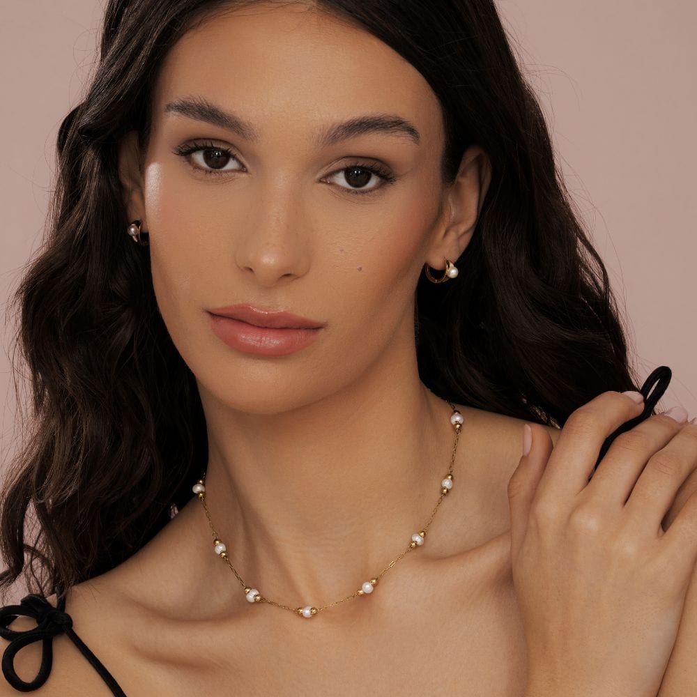 Urbanti Stainless Steel Eden Pearl Necklace