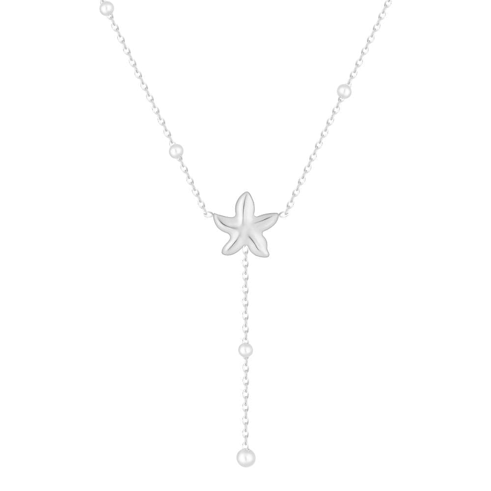 Urbanti Stainless Steel Edith Starfish Lariat Necklace