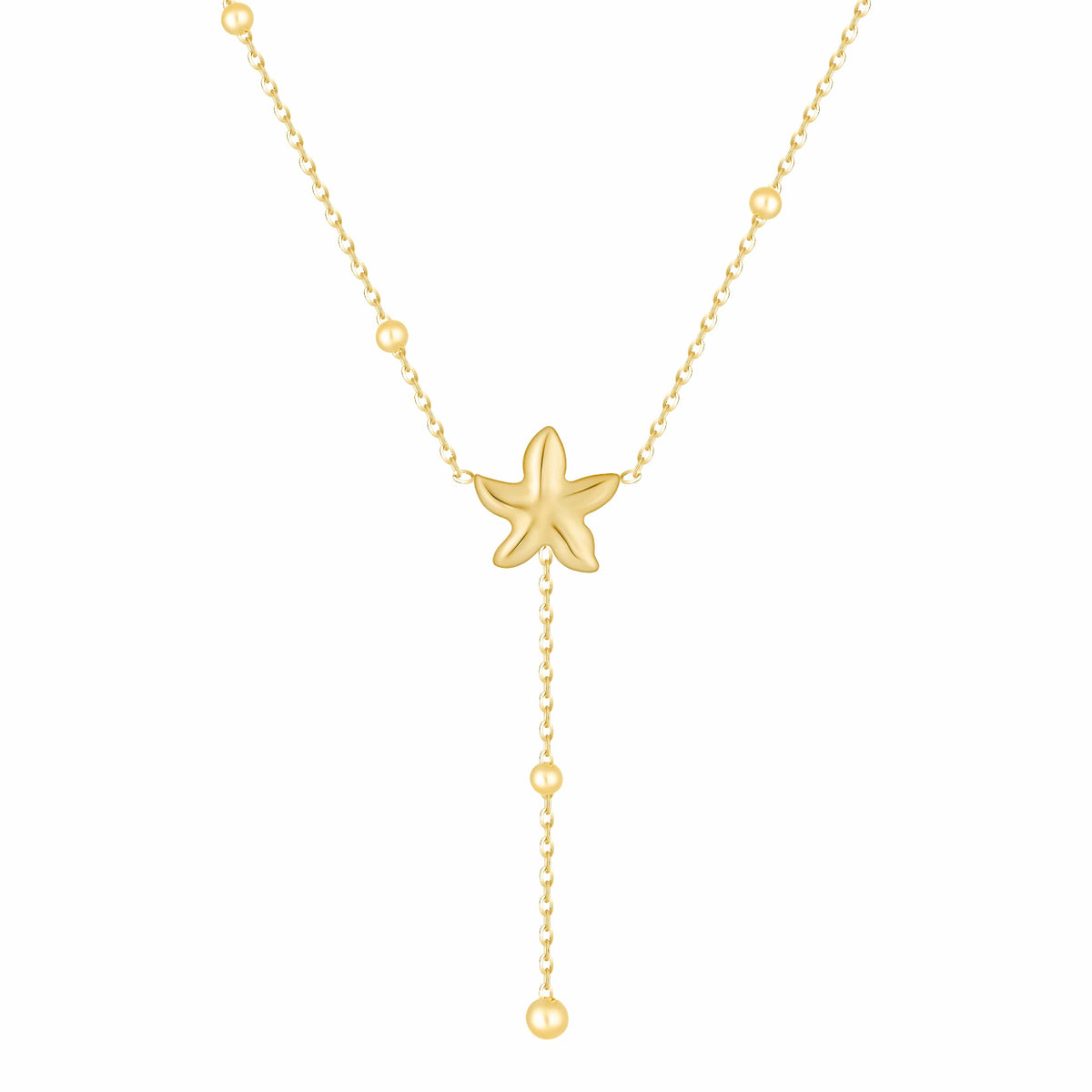 Urbanti Stainless Steel Edith Starfish Lariat Necklace