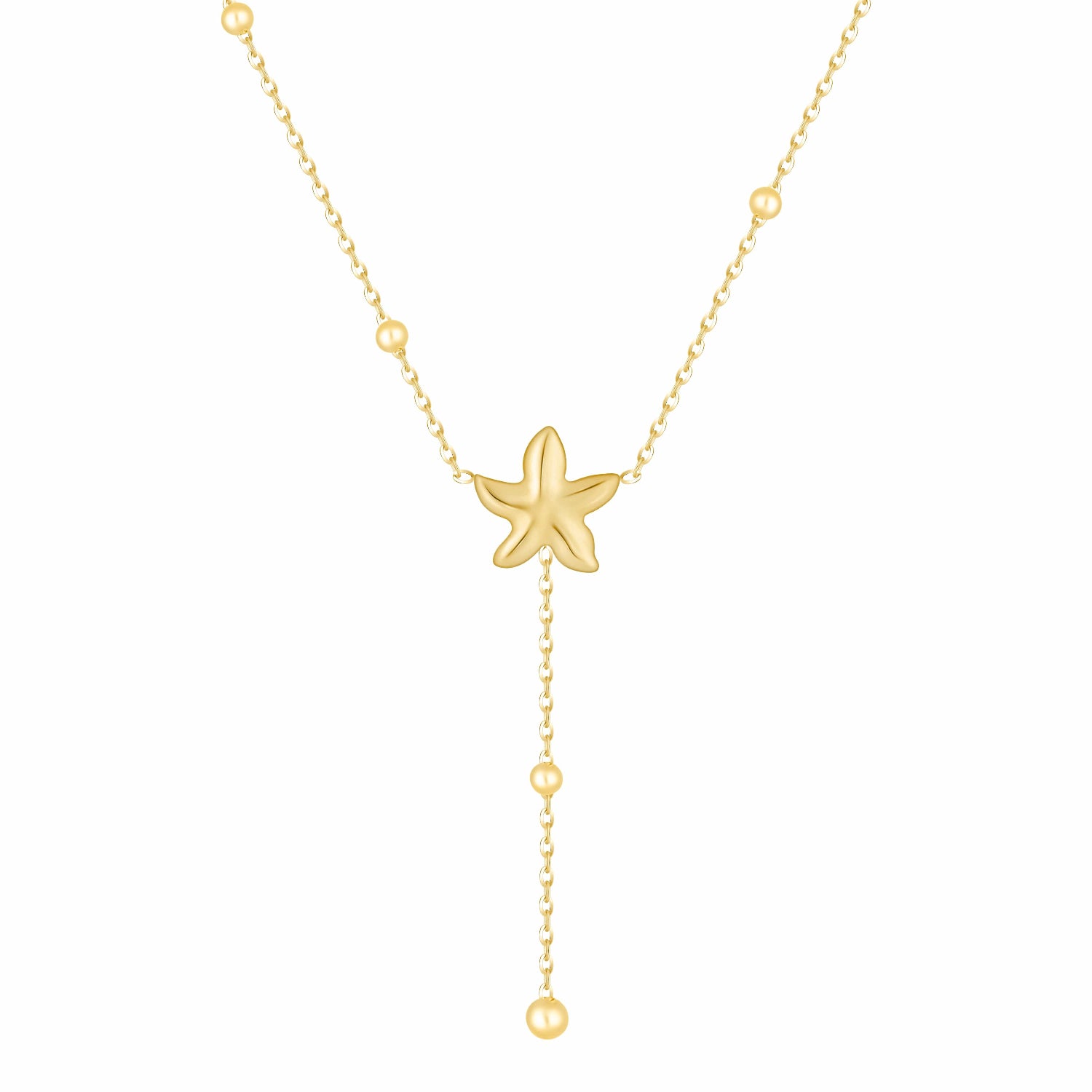 Urbanti Stainless Steel Edith Starfish Lariat Necklace